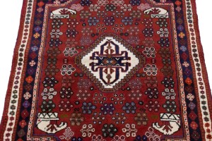 Red Tribal 3'5X5 Shiraz Persian  Rug