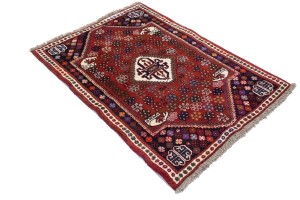 Red Tribal 3'5X5 Shiraz Persian  Rug