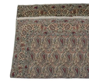 Vintage Beige Floral 3X5 Kashan Boteh Persian Rug