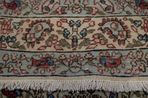 Vintage Beige Floral 3X5 Kashan Boteh Persian Rug