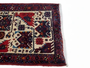 Cream Vintage Tribal Pictorial 3X4 Abadeh Persian Oriental Rug