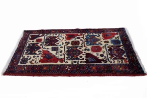 Cream Vintage Tribal Pictorial 3X4 Abadeh Persian Oriental Rug