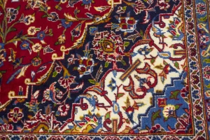 Vintage Red Traditional 10X13 Kashan Persian Rug