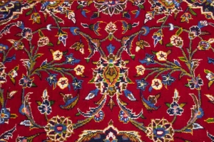 Vintage Red Traditional 10X13 Kashan Persian Rug