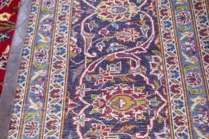 Vintage Red Traditional 10X13 Kashan Persian Rug