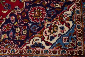 Vintage Red Traditional 9'7X13'6 Kashan Persian Rug