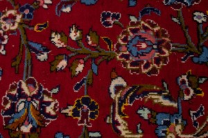 Vintage Red Traditional 9'7X13'6 Kashan Persian Rug