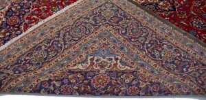 Vintage Red Traditional 9'7X13'6 Kashan Persian Rug