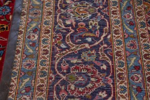 Vintage Red Traditional 9'7X13'6 Kashan Persian Rug