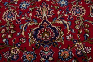 Vintage Red Traditional 9'7X13'6 Kashan Persian Rug