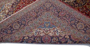 Vintage Red Traditional 10X14 Kashan Persian Rug