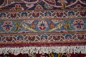 Vintage Red Traditional 10X14 Kashan Persian Rug