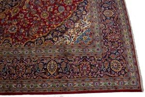 Vintage Red Traditional 10X14 Kashan Persian Rug