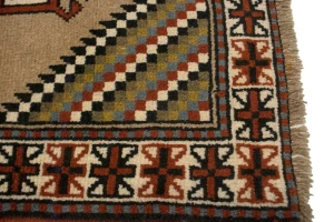 Khaki Tribal 4X7 Ghoochan Persian Oriental Rug