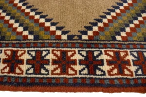 Khaki Tribal 4X7 Ghoochan Persian Oriental Rug