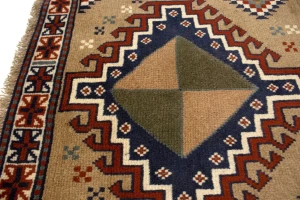 Khaki Tribal 4X7 Ghoochan Persian Oriental Rug