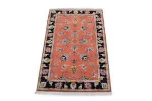 Coral Traditional 3X4 Tabriz Persian Rug