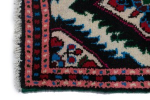 Cream & Pink Tribal 1X2 Hamedan  Persian Rug