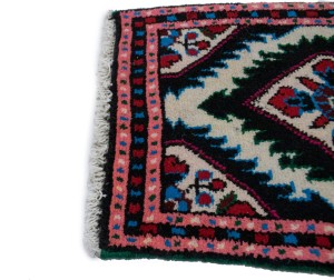 Cream & Pink Tribal 1X2 Hamedan  Persian Rug