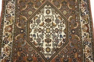 Vintage Clay Tribal 2X2'4 Bidjar Persian Rug