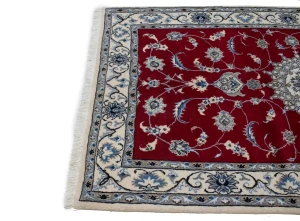 Red Classic Floral 4X7 Nain Kashmar Persian Oriental Rug