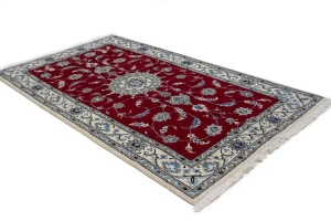 Red Classic Floral 4X7 Nain Kashmar Persian Oriental Rug