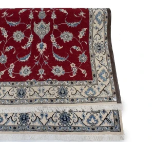 Red Classic Floral 4X7 Nain Kashmar Persian Oriental Rug