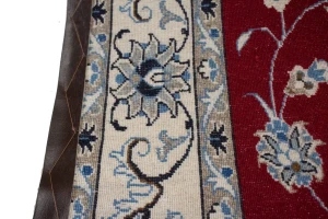 Red Classic Floral 4X7 Nain Kashmar Persian Oriental Rug