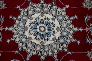 Red Classic Floral 4X7 Nain Kashmar Persian Oriental Rug
