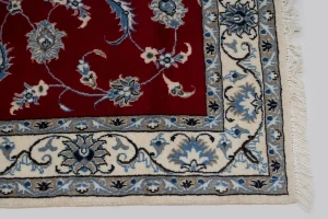 Red Classic Floral 4X7 Nain Kashmar Persian Oriental Rug