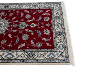 Red Classic Floral 4X7 Nain Kashmar Persian Oriental Rug