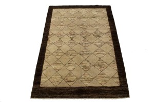 Beige Tribal 4X6 Gabbeh Chobi Peshawar Persian Rug