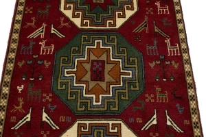 Red Tribal 4X6 Ghoochan Persian Rug