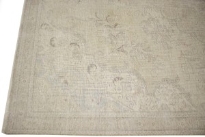 Muted Traditional Floral 7X10 Distressed Tabriz Persian Rug