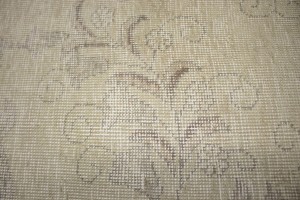 Muted Traditional Floral 7X10 Distressed Tabriz Persian Rug