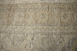 Muted Traditional Floral 7X10 Distressed Tabriz Persian Rug