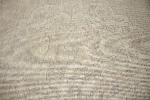 Muted Traditional Floral 7X10 Distressed Tabriz Persian Rug