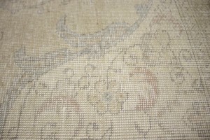 Muted Traditional Floral 7X10 Distressed Tabriz Persian Rug