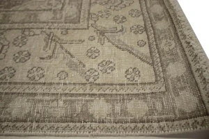 Muted Traditional Floral 8X11 Distressed Tabriz Persian Rug