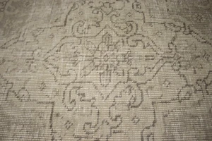 Muted Traditional Floral 8X11 Distressed Tabriz Persian Rug