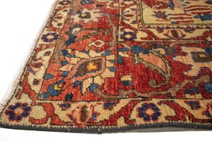 Antique Distressed Muted Tribal 7X11 Bakhtiari Persian Rug
