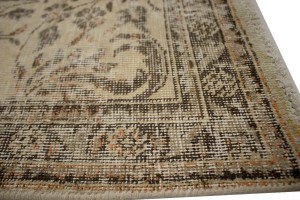 Traditional Floral Distressed 10X13 Muted Tabriz Persian Rug