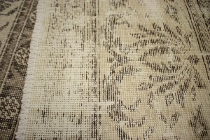 Traditional Floral Distressed 10X13 Muted Tabriz Persian Rug