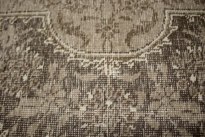 Traditional Floral Distressed 10X13 Muted Tabriz Persian Rug