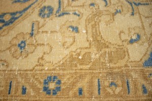 Antique Traditional Muted Beige 9X12 Tabriz Persian Rug