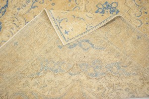 Antique Traditional Muted Beige 9X12 Tabriz Persian Rug