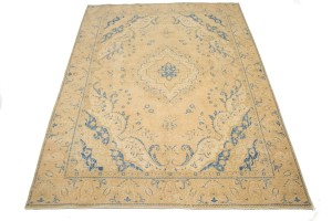 Antique Traditional Muted Beige 9X12 Tabriz Persian Rug