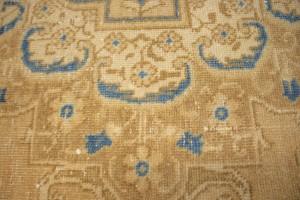 Antique Traditional Muted Beige 9X12 Tabriz Persian Rug