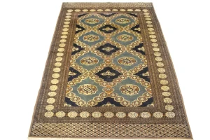 Antique Tribal Gray & Brown 4X6 Turkoman Persian Rug