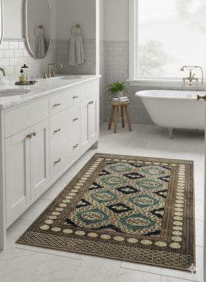 Antique Tribal Gray & Brown 4X6 Turkoman Persian Rug